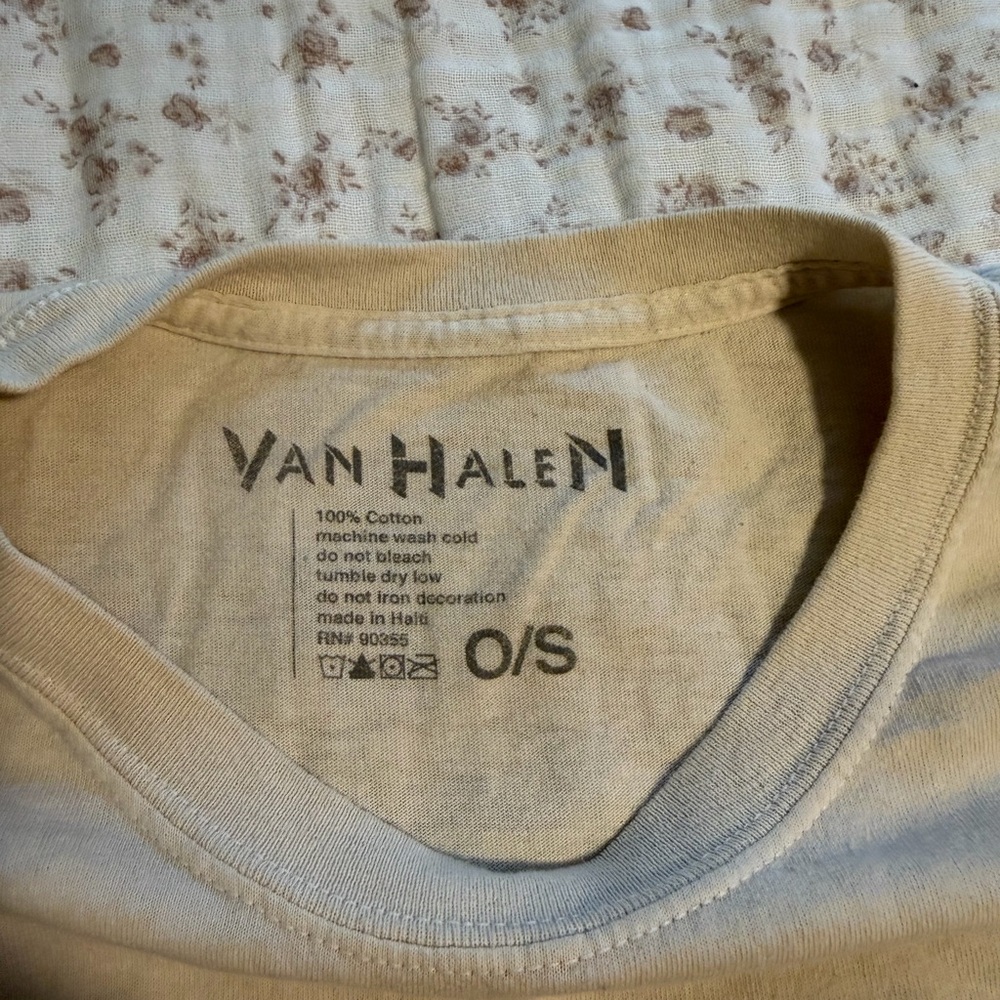 Van Halen 1984 Tour Tee - Cream Graphic Shirt - Picture 2 of 6
